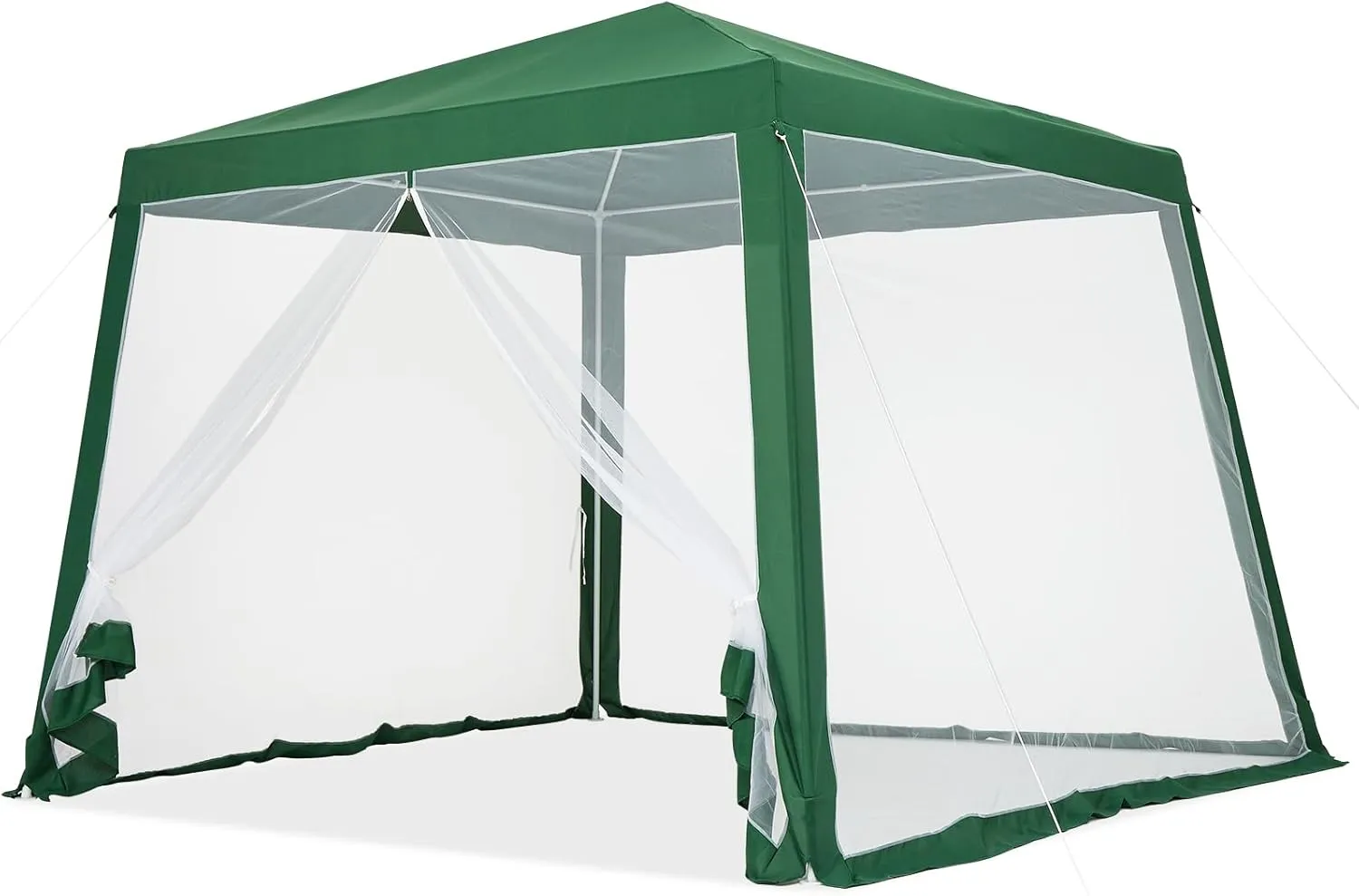 10x10ft Easy Pop-Up Canopy, Outdoor Screen Tent with Mesh Mosquito Netting Side Walls, Pop Up Tent, Waterproof Outdoor Screen Shed for Camping Picnic Party Deck Yard Events