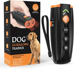 2024 Release Dog Barking Control, Stops Bark and Bad behavior | Train Your Dog 🐕 on Clicks (Your or Neighbors), Press The Button | Long Range Ultrasonic | 4 Training Modes | Gift for Dog Lovers