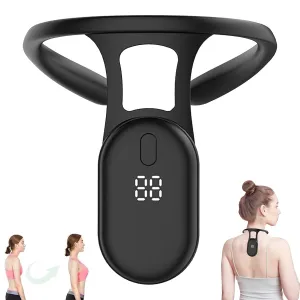 2025 New Smart Posture Corrector, Ergonomic Posture Trainer, Lightweight Back Posture Monitoring Improving The Hunchback Posture Corrector Vibrating for Men and Women, USB Rechargeable(Black)