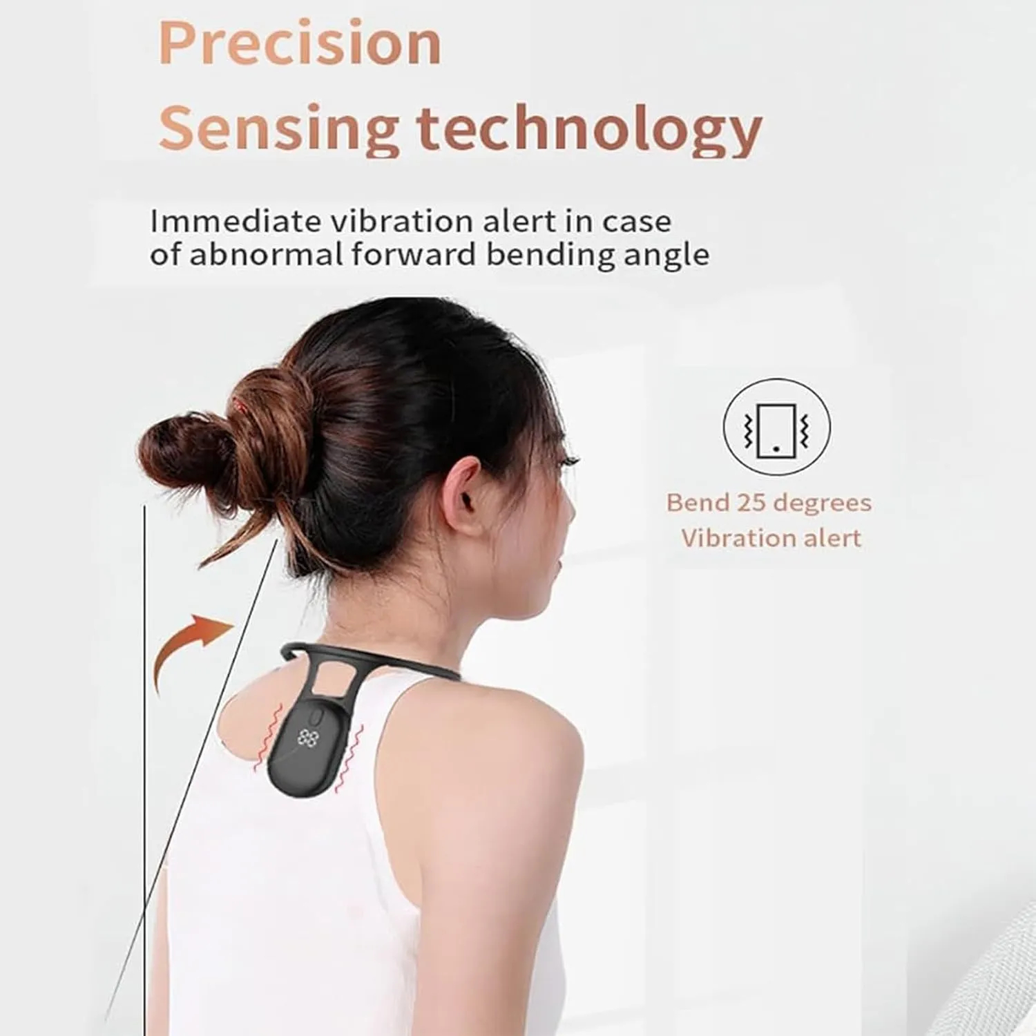 2025 New Smart Posture Corrector, Ergonomic Posture Trainer, Lightweight Back Posture Monitoring Improving The Hunchback Posture Corrector Vibrating for Men and Women, USB Rechargeable(Black)