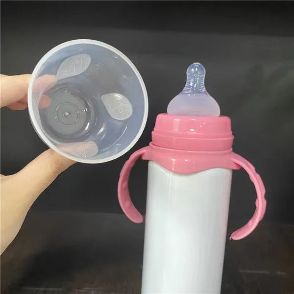 8oz Case(24 Units)Sublimation Blanks Sippy Baby Bottle