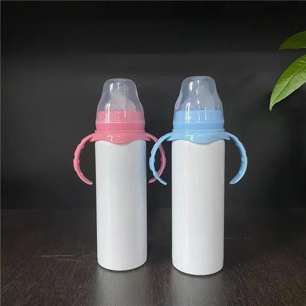 8oz Case(24 Units)Sublimation Blanks Sippy Baby Bottle