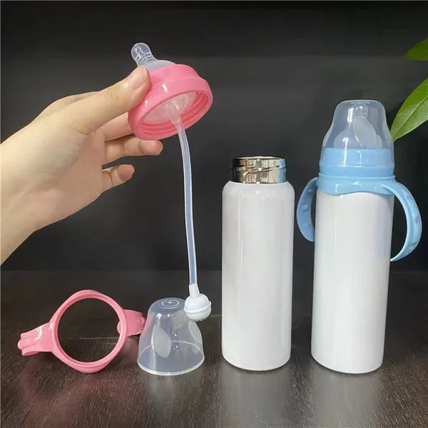 8oz Case(24 Units)Sublimation Blanks Sippy Baby Bottle