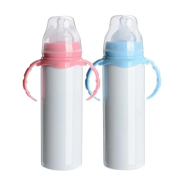 8oz Case(24 Units)Sublimation Blanks Sippy Baby Bottle