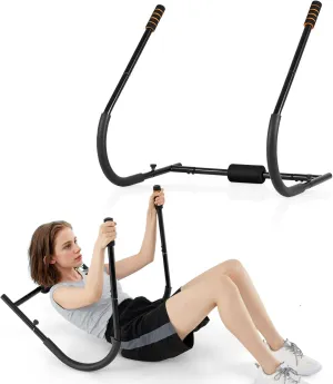 Ab Trainer Machine, Compact Ab Cruncher with Padded Neck Support & Anti-Slip Handles, Stomach Workout Assistant, Multifunctional 330 lbs Sit Up Exercise Equipment for Home Gym System