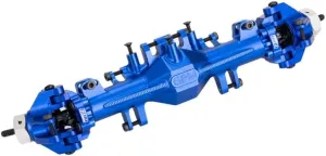 Aluminum 7075 Quick Release Front Axle Housing Kit for Losi 1/18 Mini LMT 4X4 Brushed Monster Truck RTR-LOS01026 Upgrade Parts - Blue