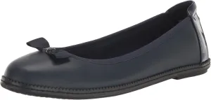 Anne Klein Womens Ember Faux Leather Round Toe Ballet Flats