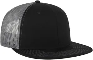 Ashen Fane 6 Panel Mid Profile Mesh Back Structured Trucker Adjustable Snapback Hat