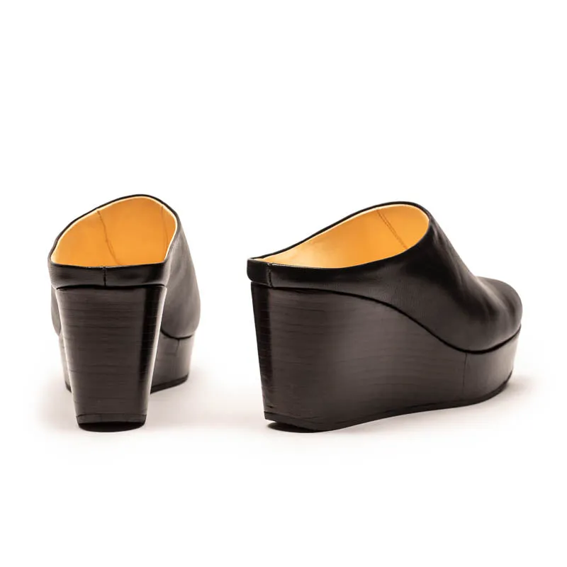AW25 JAKE Black | Leather Mule