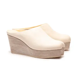 AW25 JAKE Parchment | Leather Mule