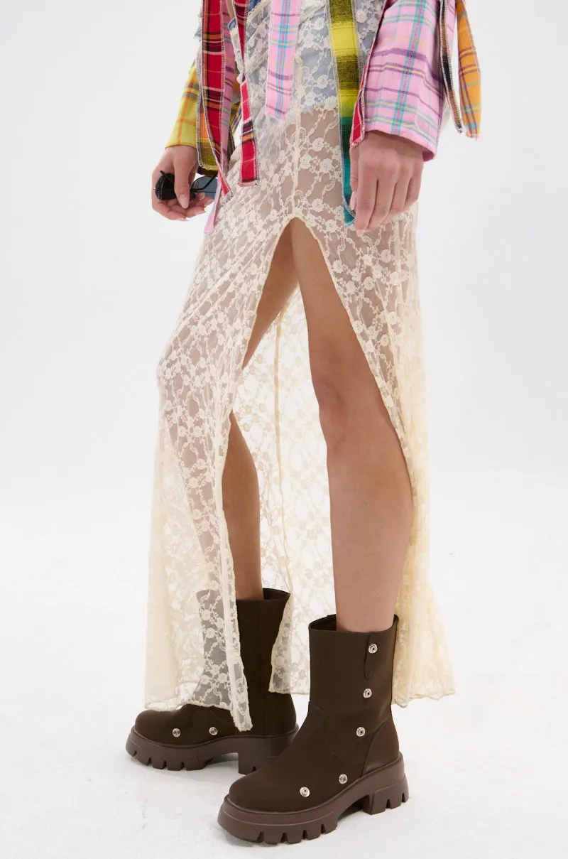 AZALEA WANG BHARTI BROWN FLAT BOOTIE