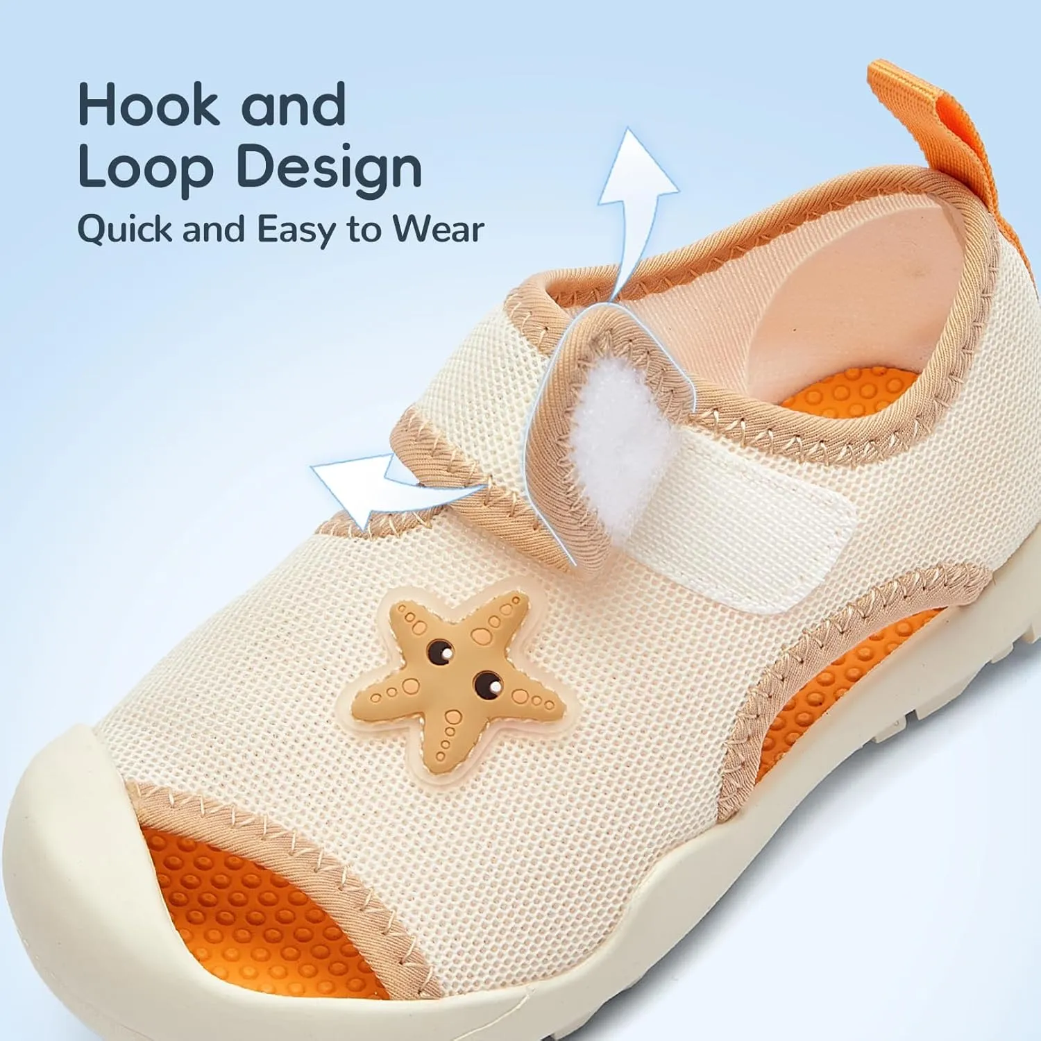 Balabala Toddler Girls Boys Sport Sandal, Kids Closed Toe Outdoor Water Sandals Non-slip Lightweight Beach Walking Shoes