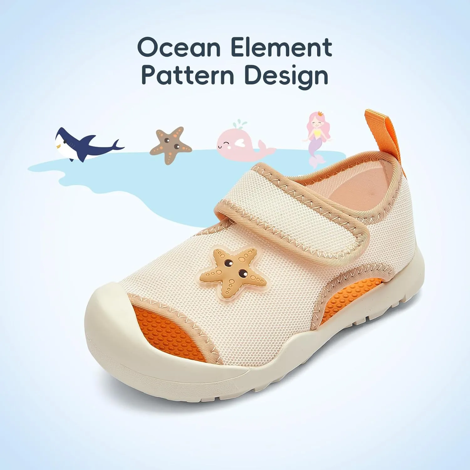 Balabala Toddler Girls Boys Sport Sandal, Kids Closed Toe Outdoor Water Sandals Non-slip Lightweight Beach Walking Shoes