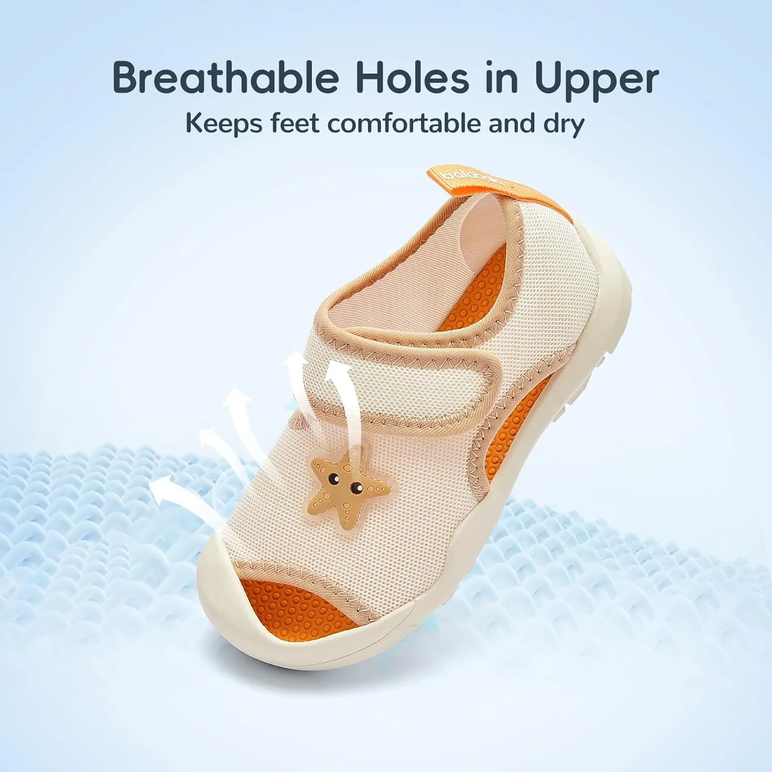 Balabala Toddler Girls Boys Sport Sandal, Kids Closed Toe Outdoor Water Sandals Non-slip Lightweight Beach Walking Shoes