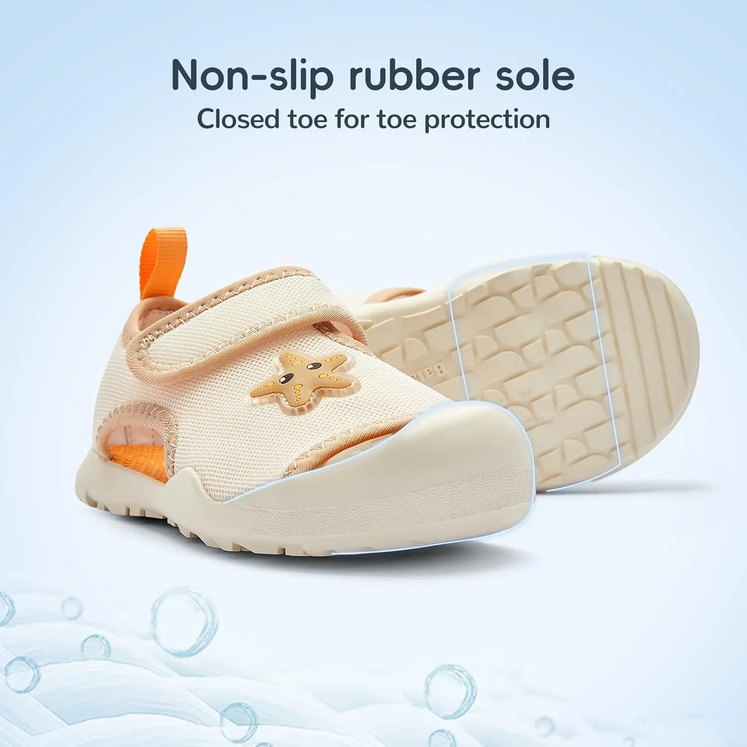 Balabala Toddler Girls Boys Sport Sandal, Kids Closed Toe Outdoor Water Sandals Non-slip Lightweight Beach Walking Shoes