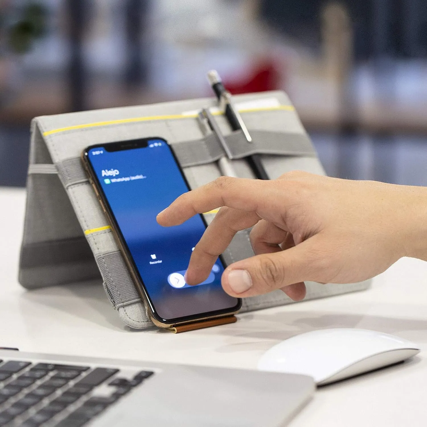 Beblau FOLD Portable TECH Organizer attachable to your Devices | Desk Sleeve | Gadget case | Working from Home Essentials | Laptop accessories | Backpack Insert | Portfolio |