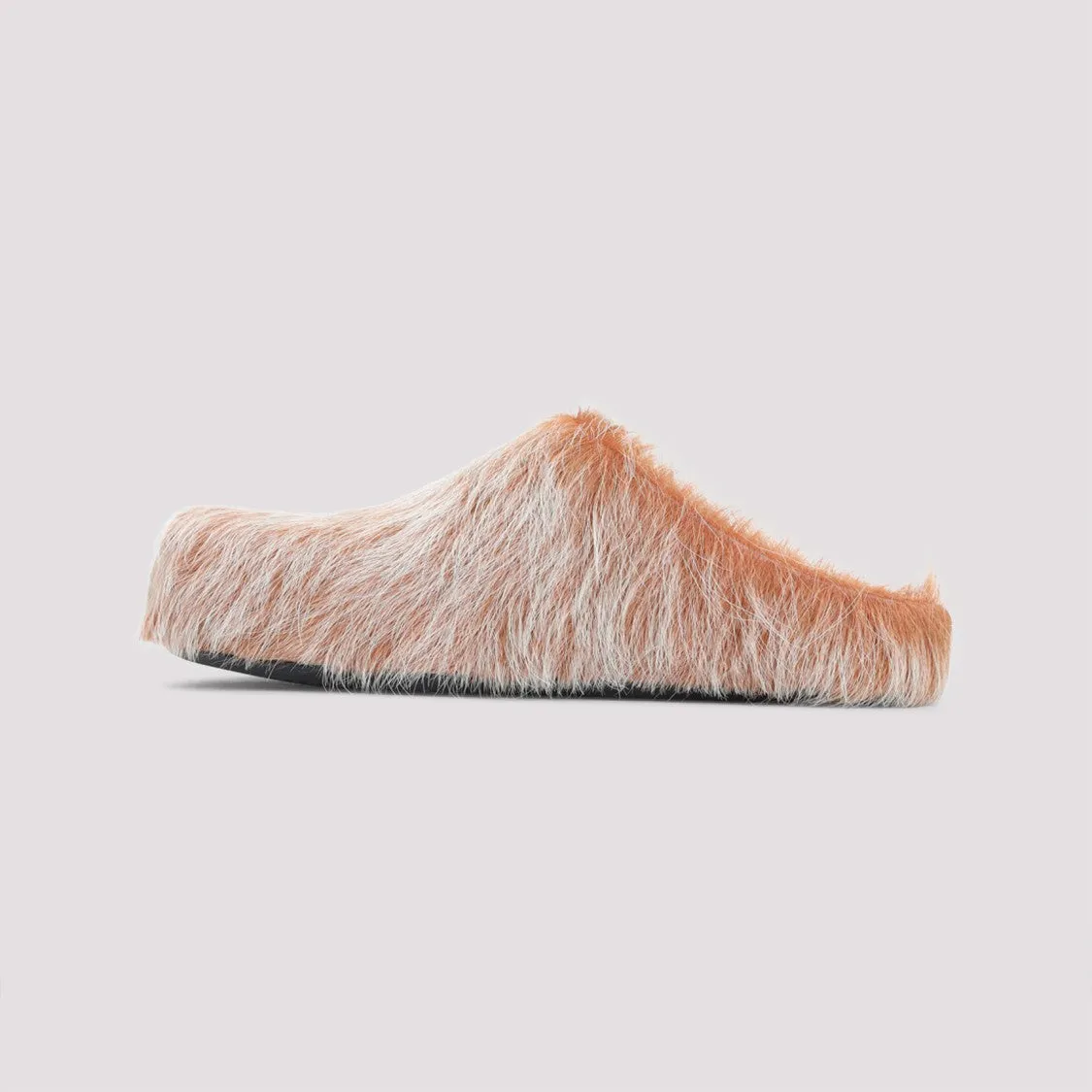 Beige Calf Hair Fussbett Sabot