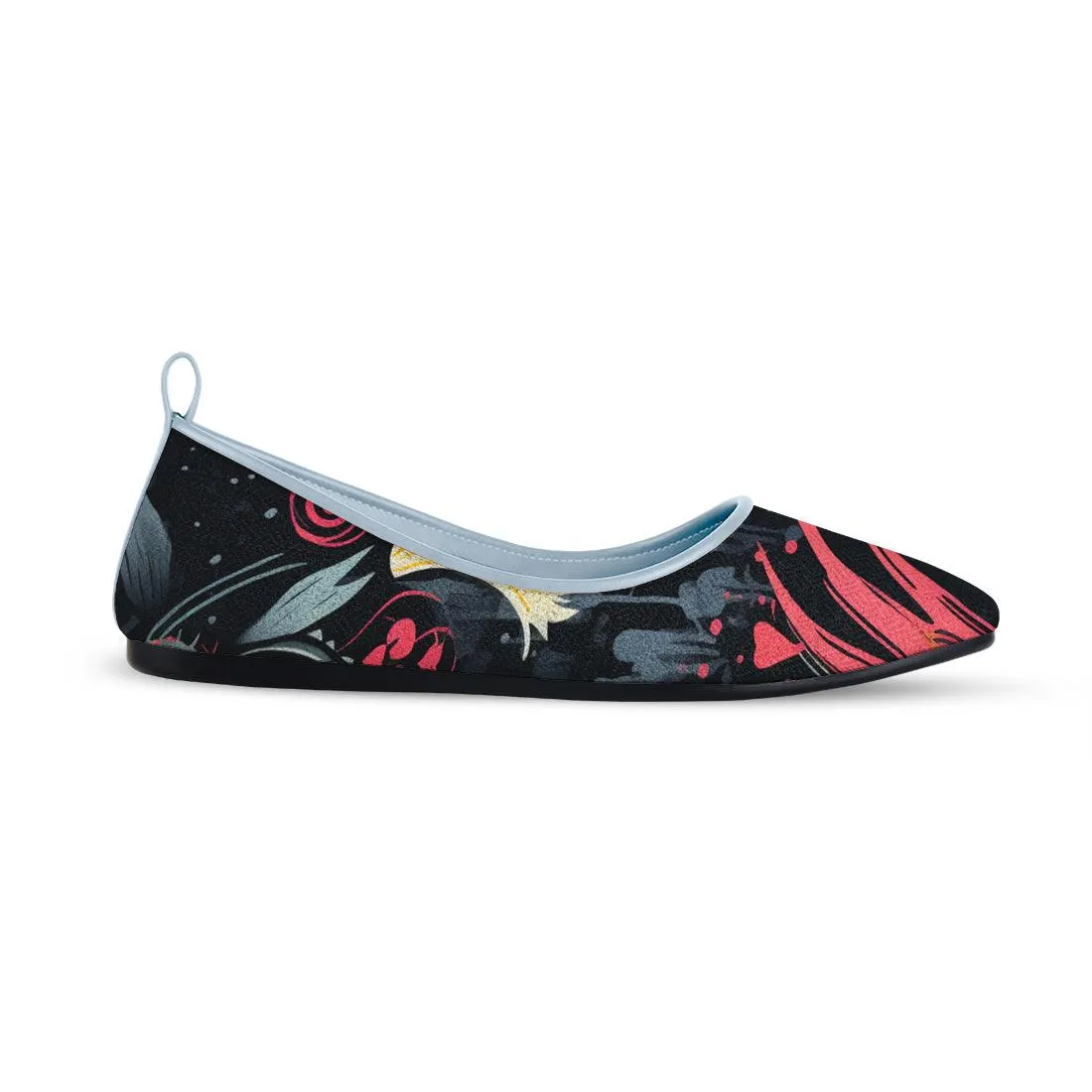 Blue Round Toe Shoe Flecks