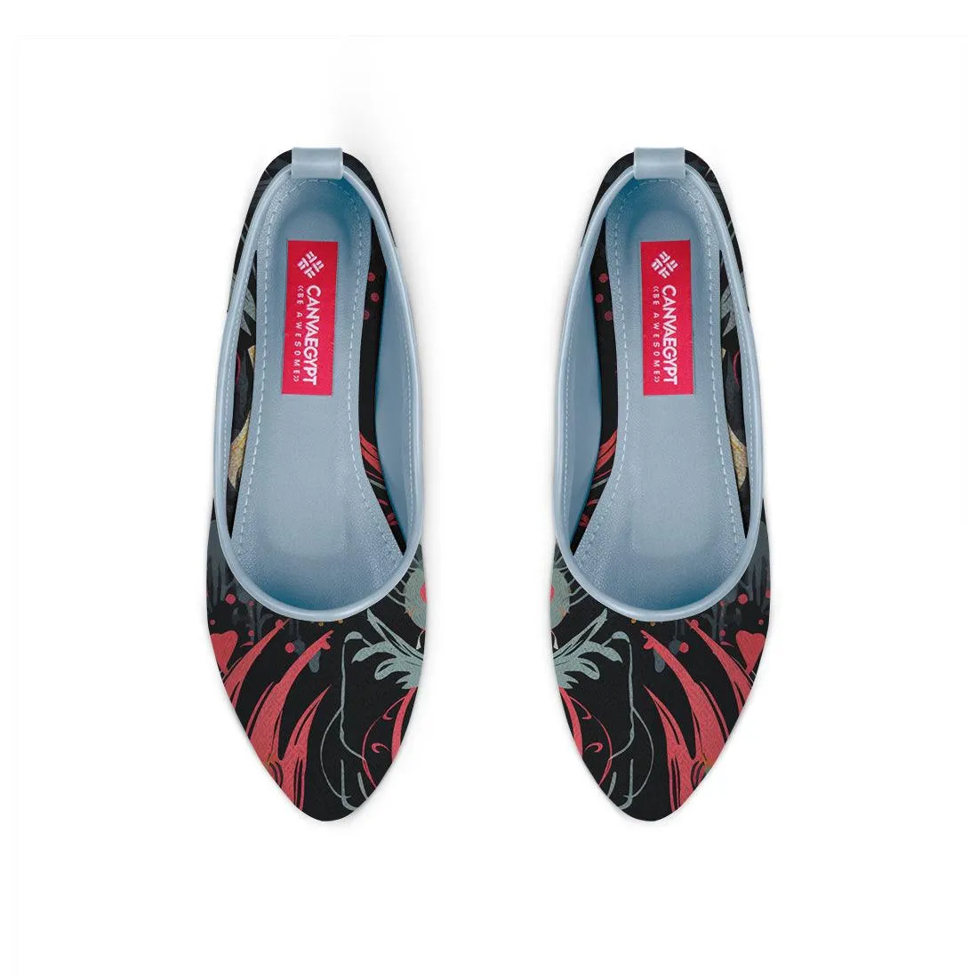 Blue Round Toe Shoe Flecks