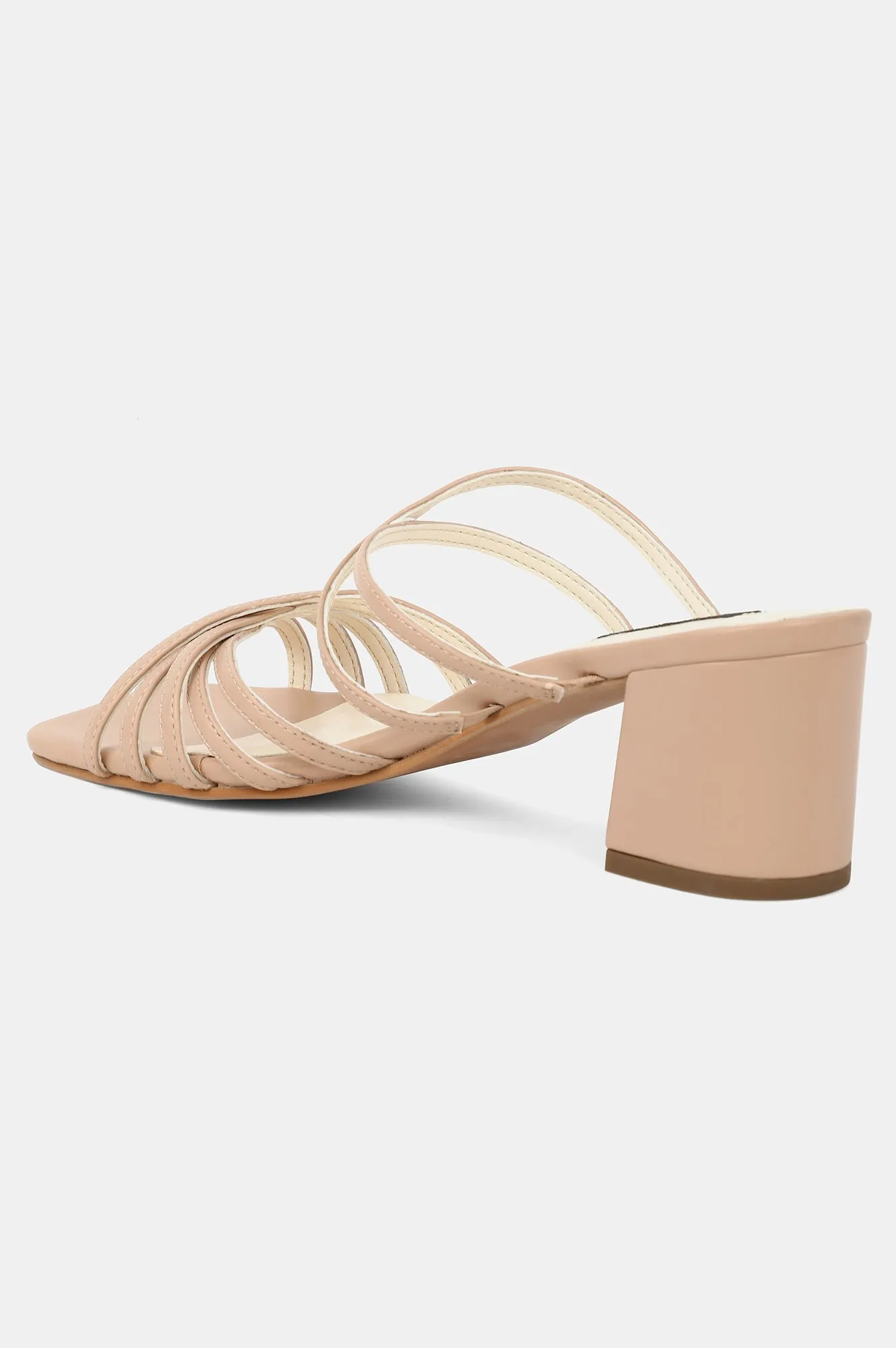 Blush Square Toe Solid Block Heel - ZJillian