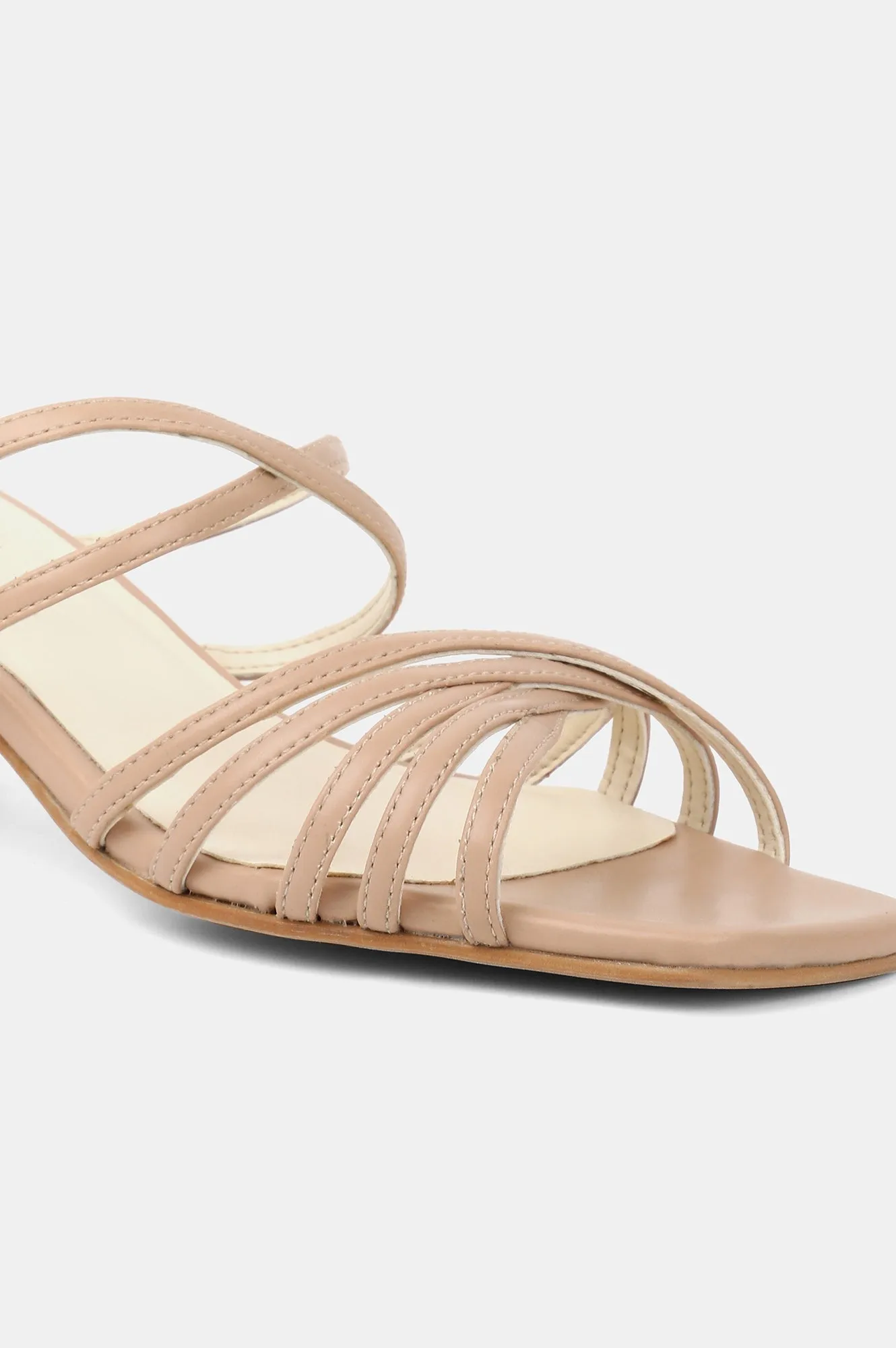 Blush Square Toe Solid Block Heel - ZJillian