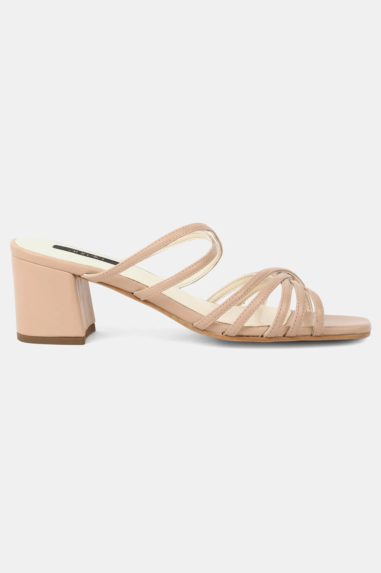 Blush Square Toe Solid Block Heel - ZJillian