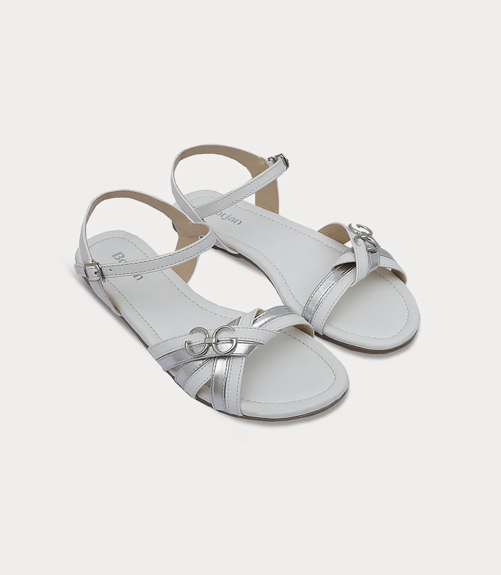 BW10392-WHITE-Women Sandal