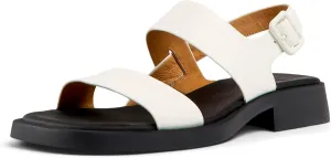 Camper Women's 2-Strap Flat Sandal, White Natural 003, 5