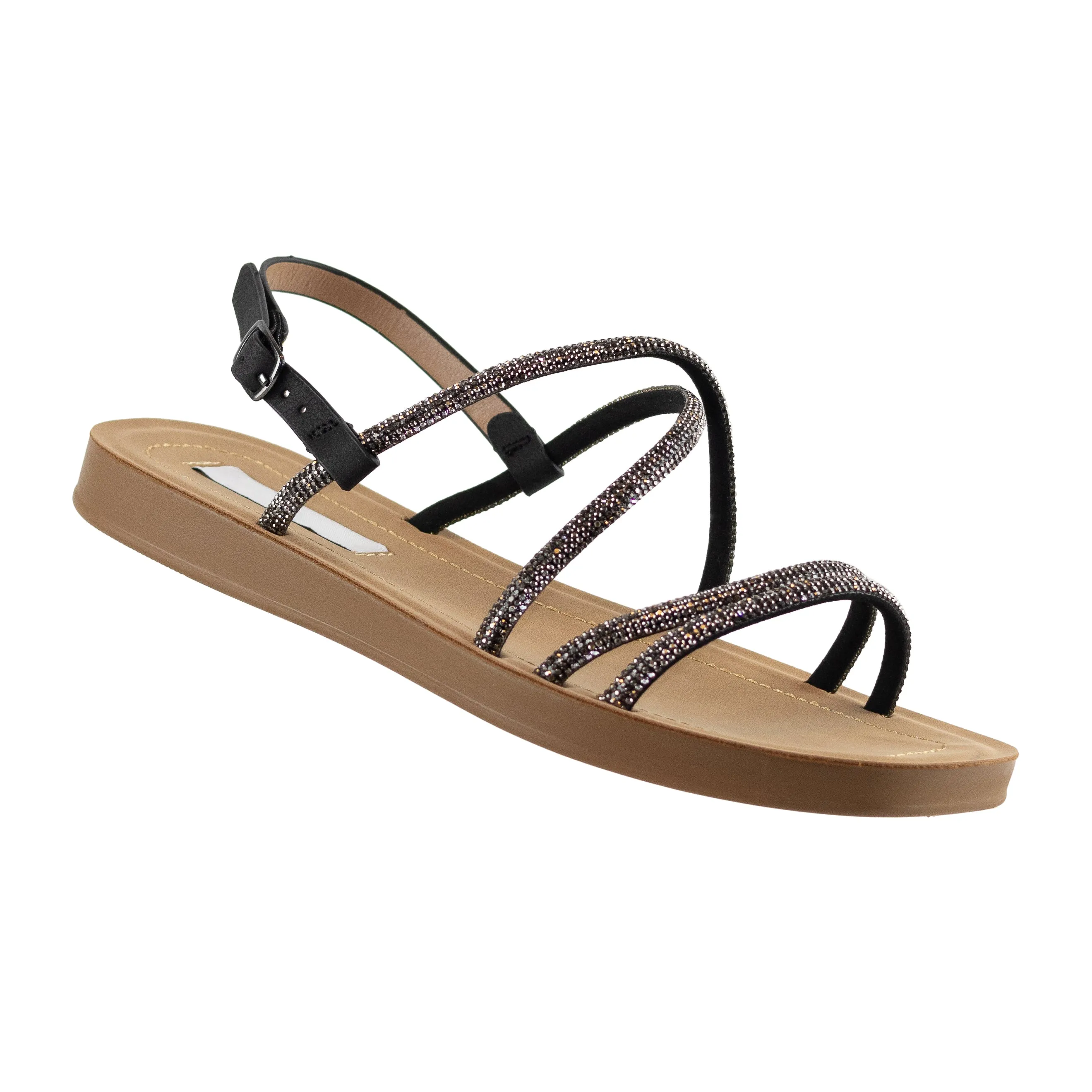 Centaurus - Slingback Sandals with Rhinestone Straps, Padded Insole for Comfort, Stylish & Glamorous for Summer Events