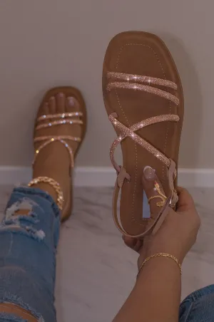 Centaurus - Slingback Sandals with Rhinestone Straps, Padded Insole for Comfort, Stylish & Glamorous for Summer Events