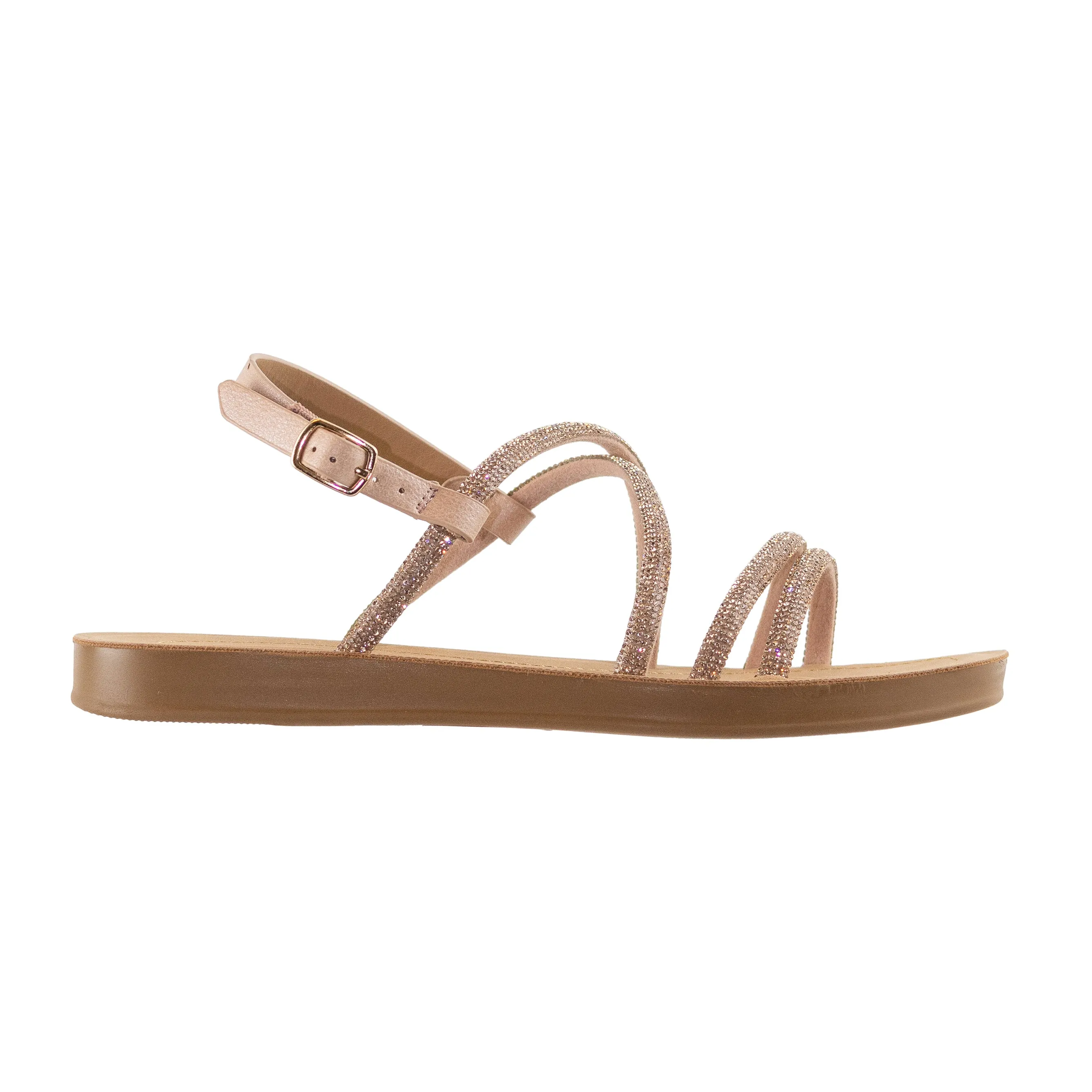 Centaurus - Slingback Sandals with Rhinestone Straps, Padded Insole for Comfort, Stylish & Glamorous for Summer Events