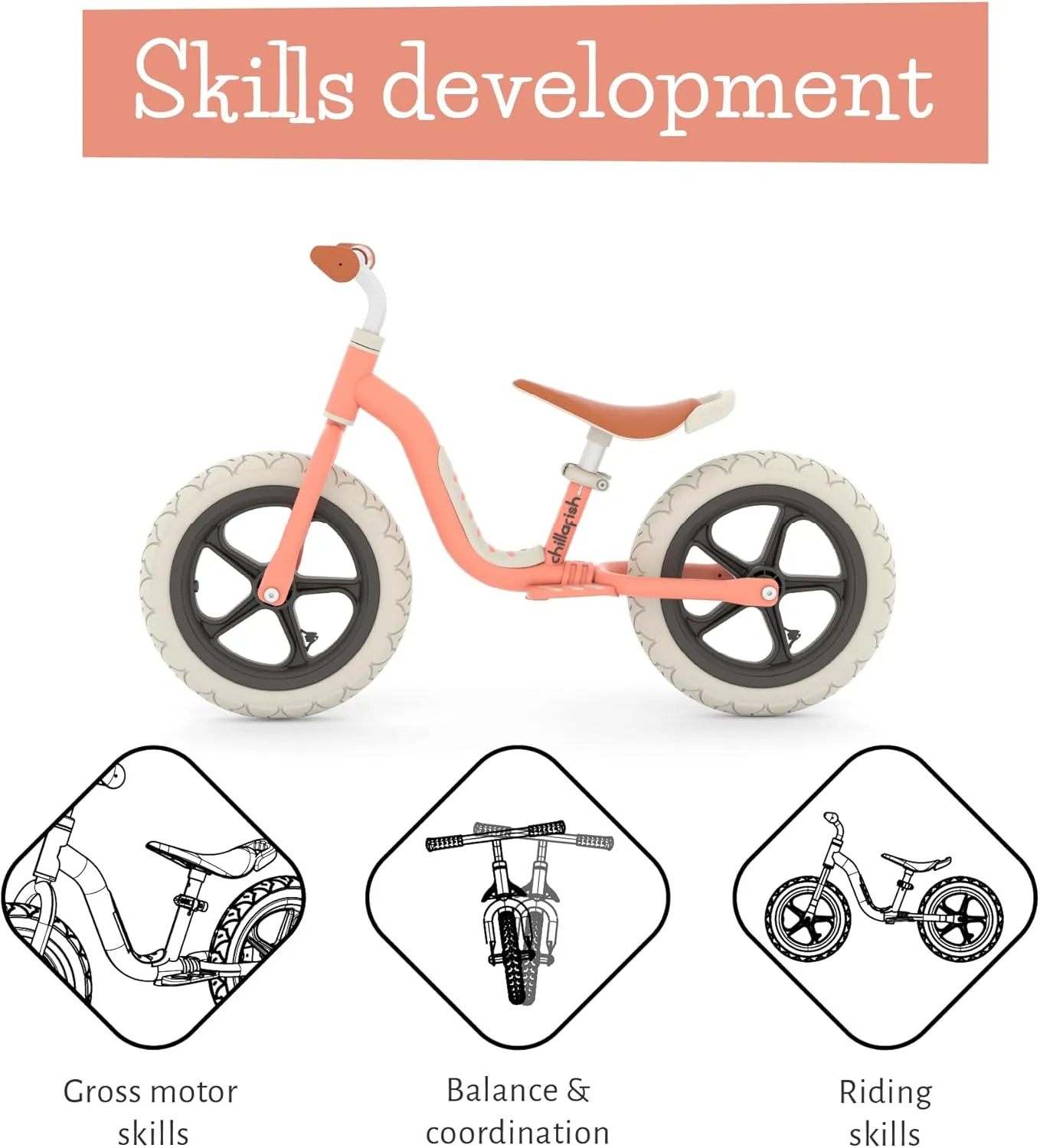 Chillafish Charlie Lux – Lightweight 12" Balance Bike with Footrest (2–5 Yrs)