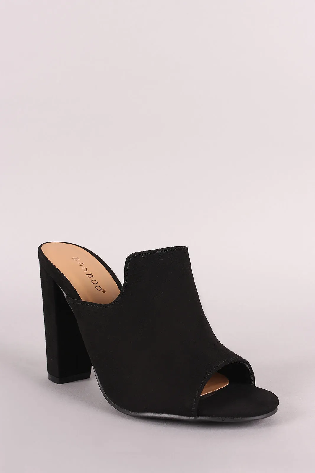 Chunky Mule Happy customers Toe Peep Bamboo Heel Wholesale pricing Suede