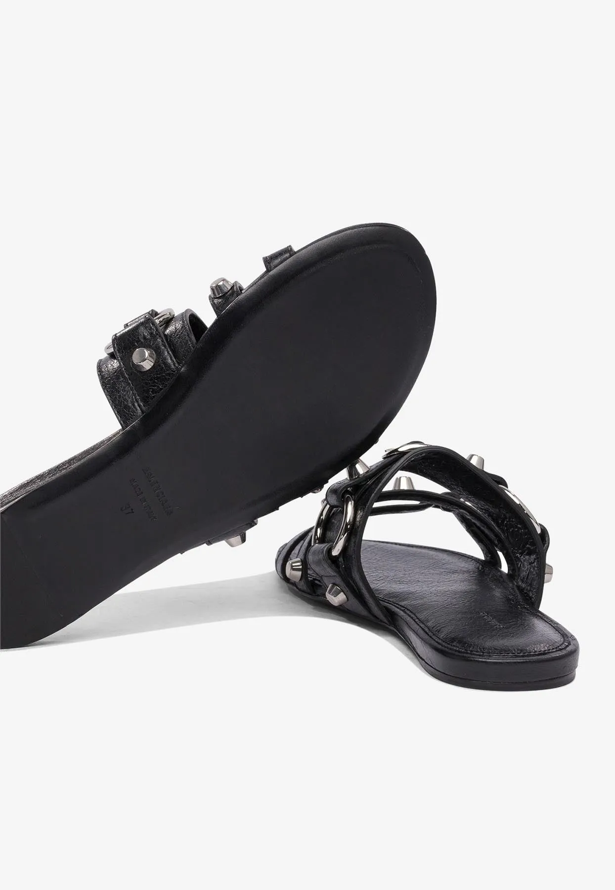 City Flat Mules in Nappa Leather