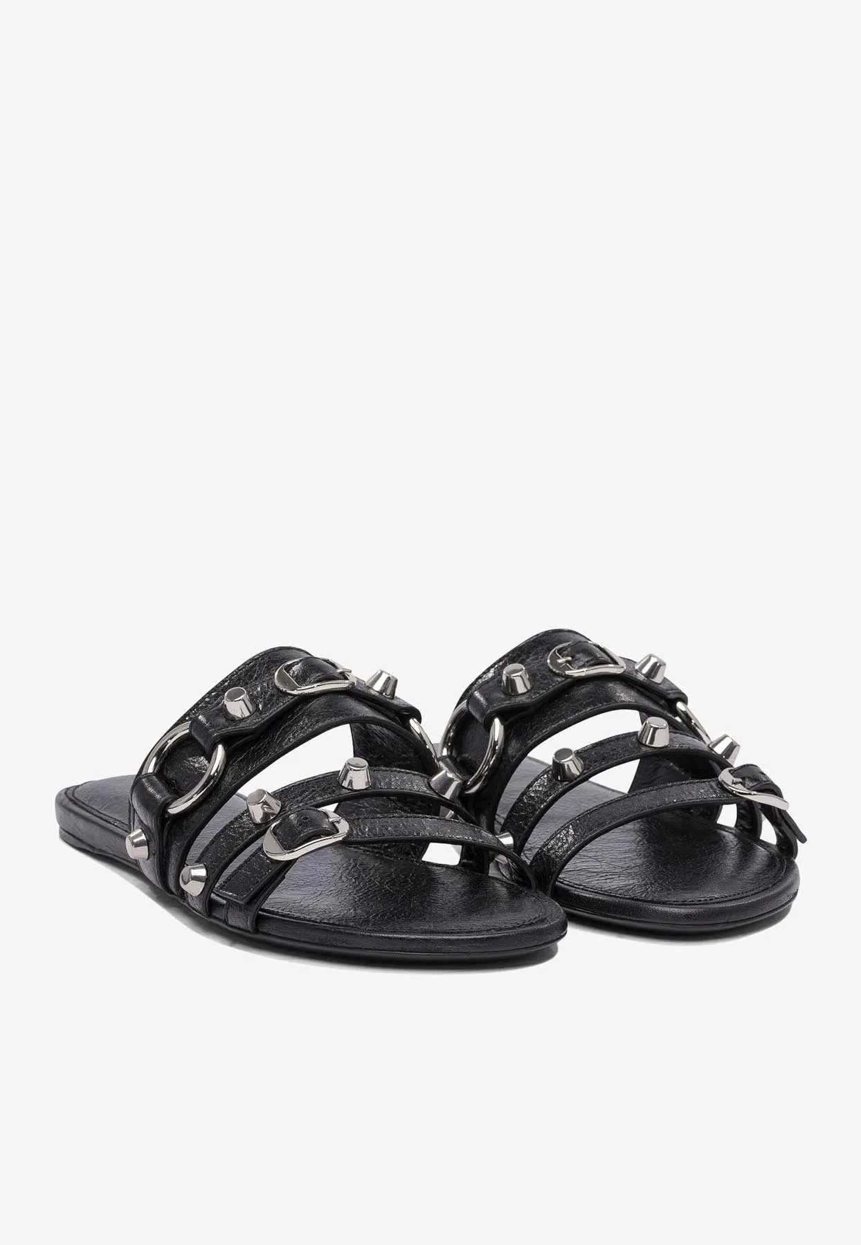 City Flat Mules in Nappa Leather