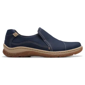 Clarks Orlene Slip Navy Nubuck Shoe (Women's)