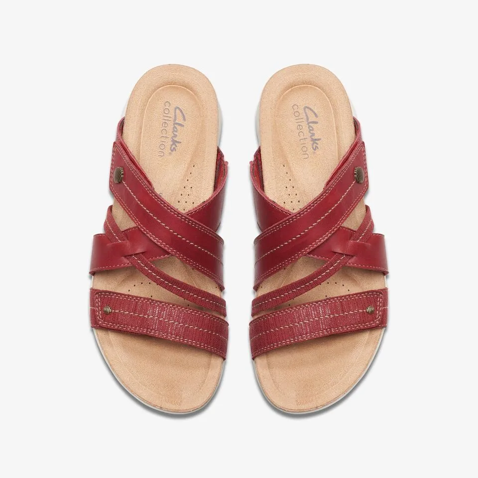 Clarks Women's April Willow Red Leather