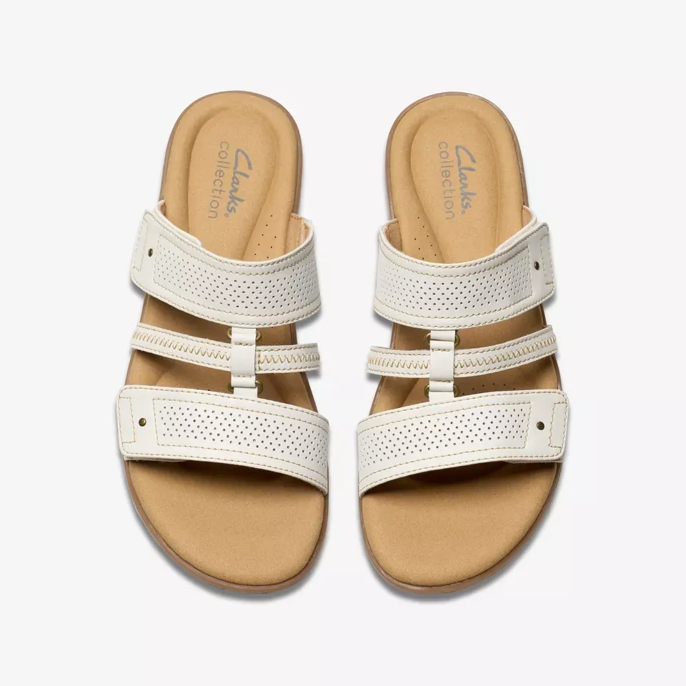 Clarks Women's Elizabelle Ave Off White Leather 26181574