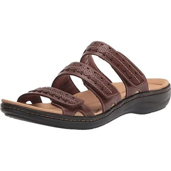 Clarks Women's Laurieann Cove Dark Tan Leather 26166434