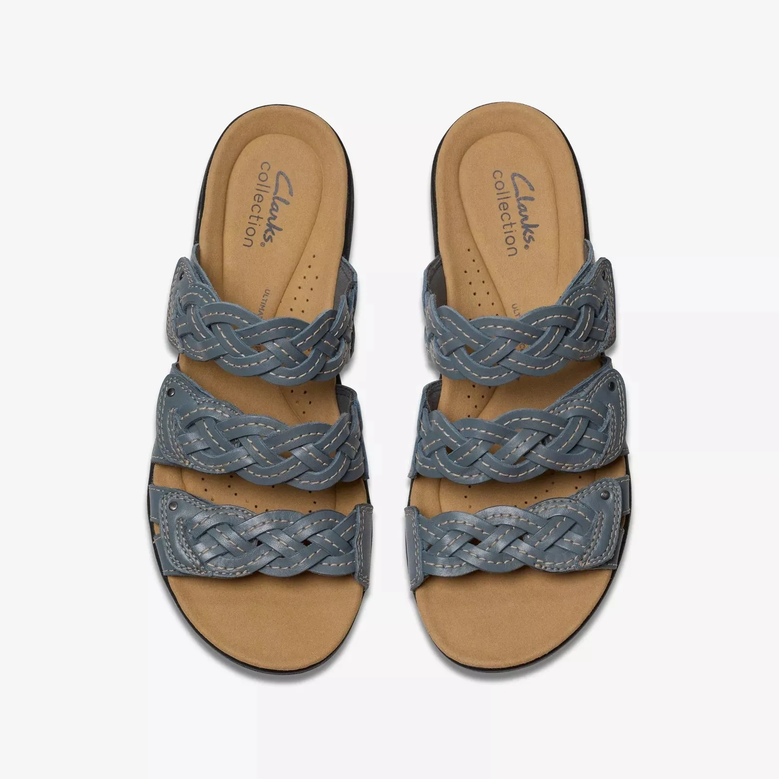Clarks Women's Laurieann Rio Blue Grey Leather 26181908