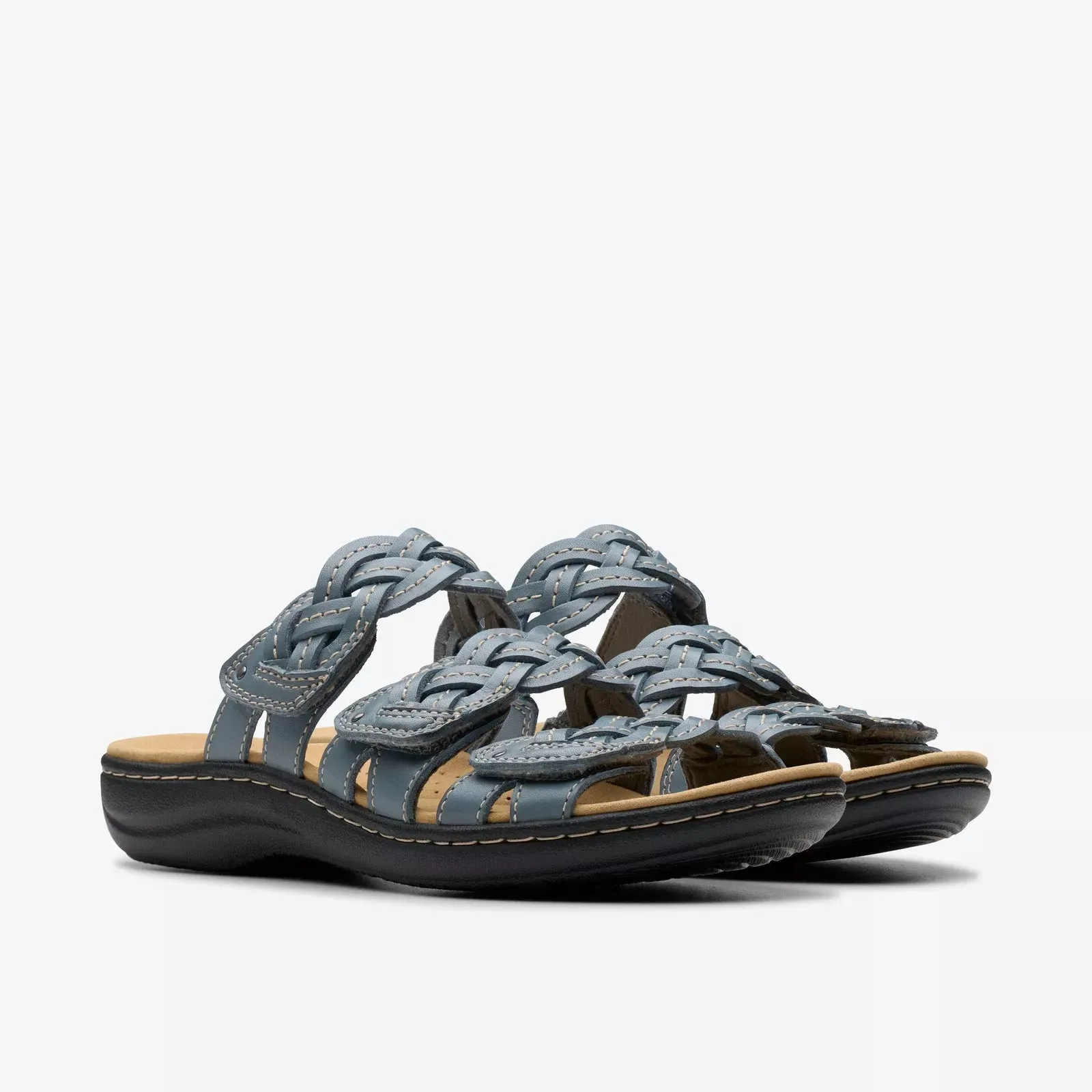 Clarks Women's Laurieann Rio Blue Grey Leather 26181908