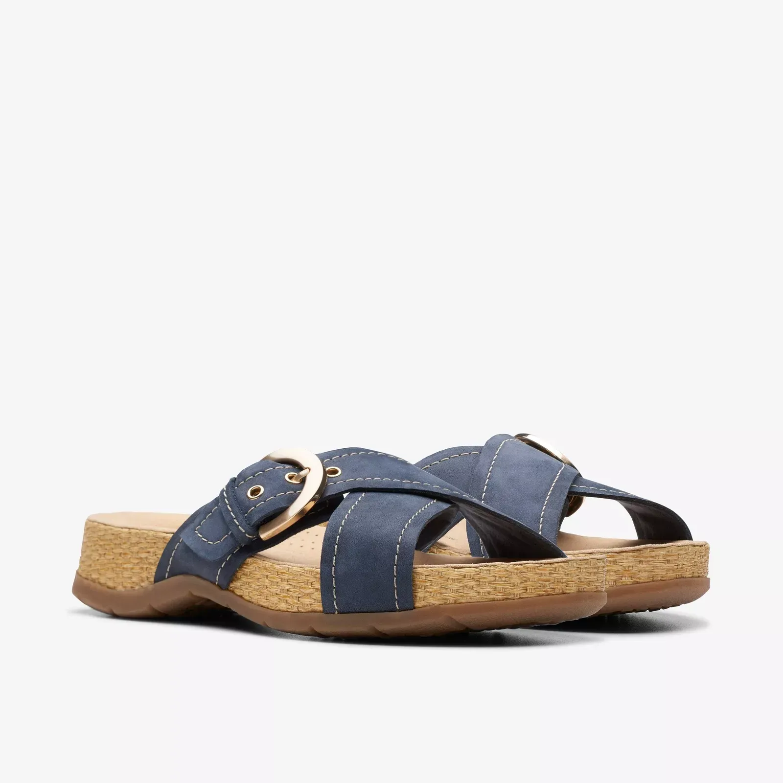Clarks Women's Reileigh May Blue Leather 26178004
