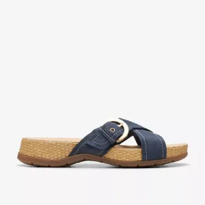 Clarks Women's Reileigh May Blue Leather 26178004