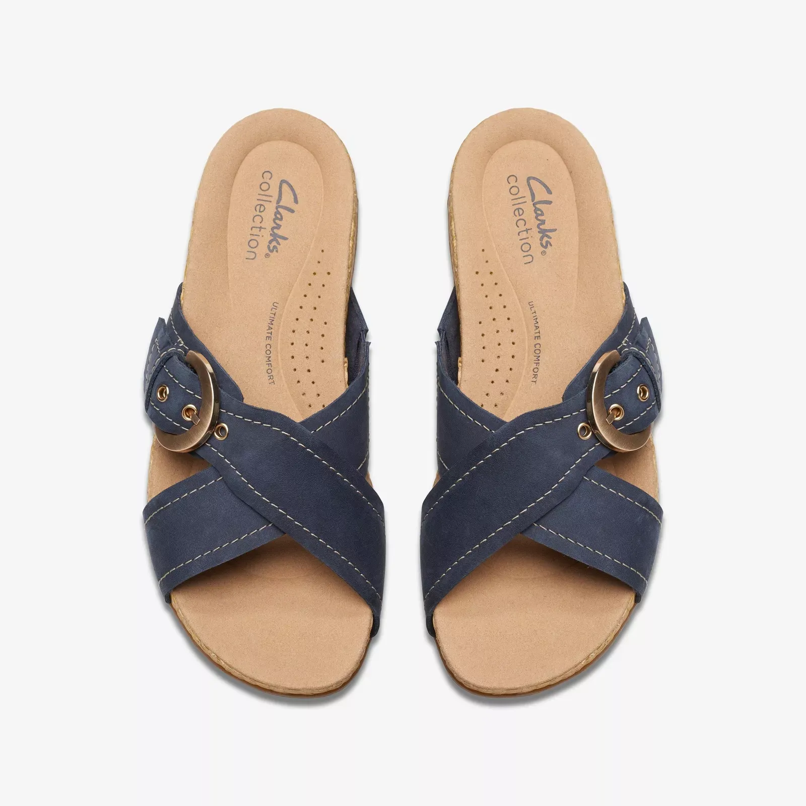 Clarks Women's Reileigh May Blue Leather 26178004