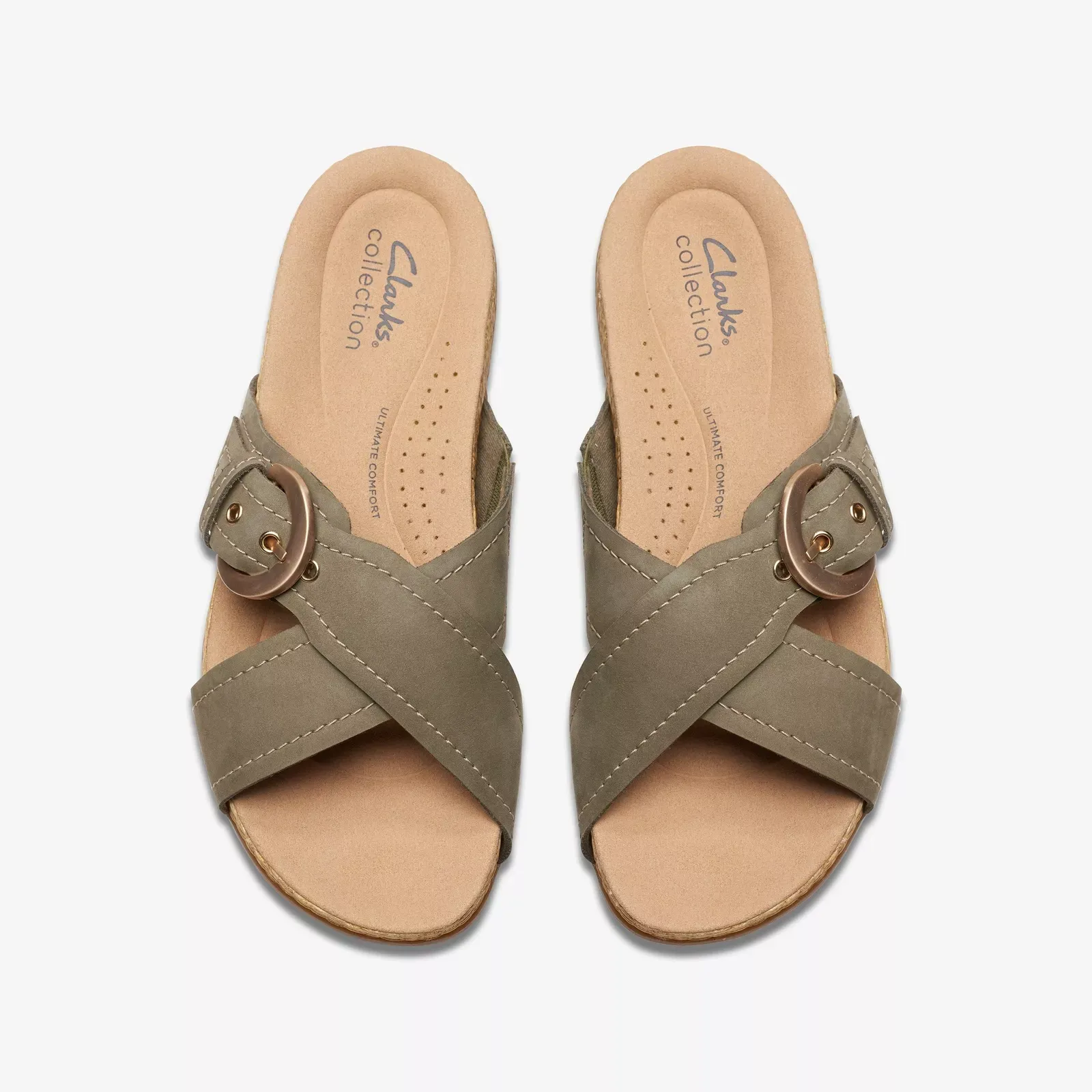 Clarks Women's Reileigh May Green Leather 26178006
