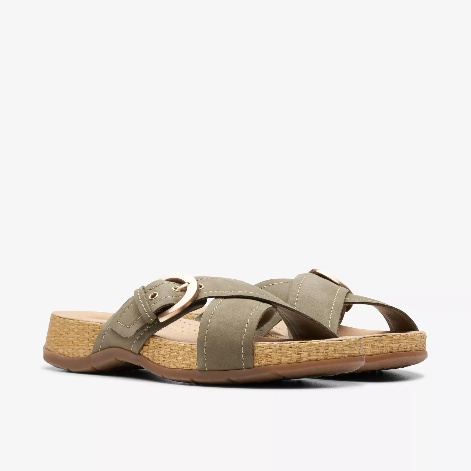 Clarks Women's Reileigh May Green Leather 26178006