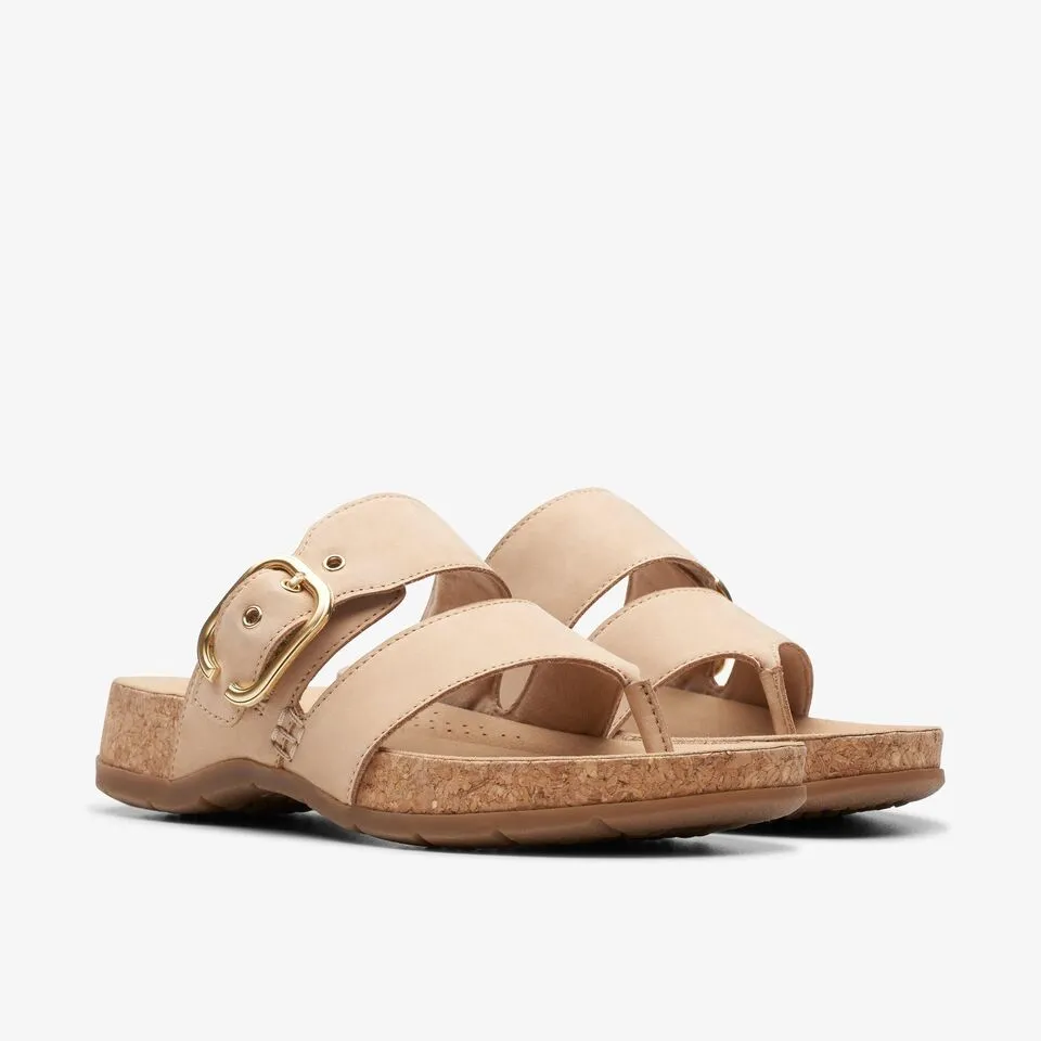 Clarks Women's Reileigh Park Beige Nubuck 26177425