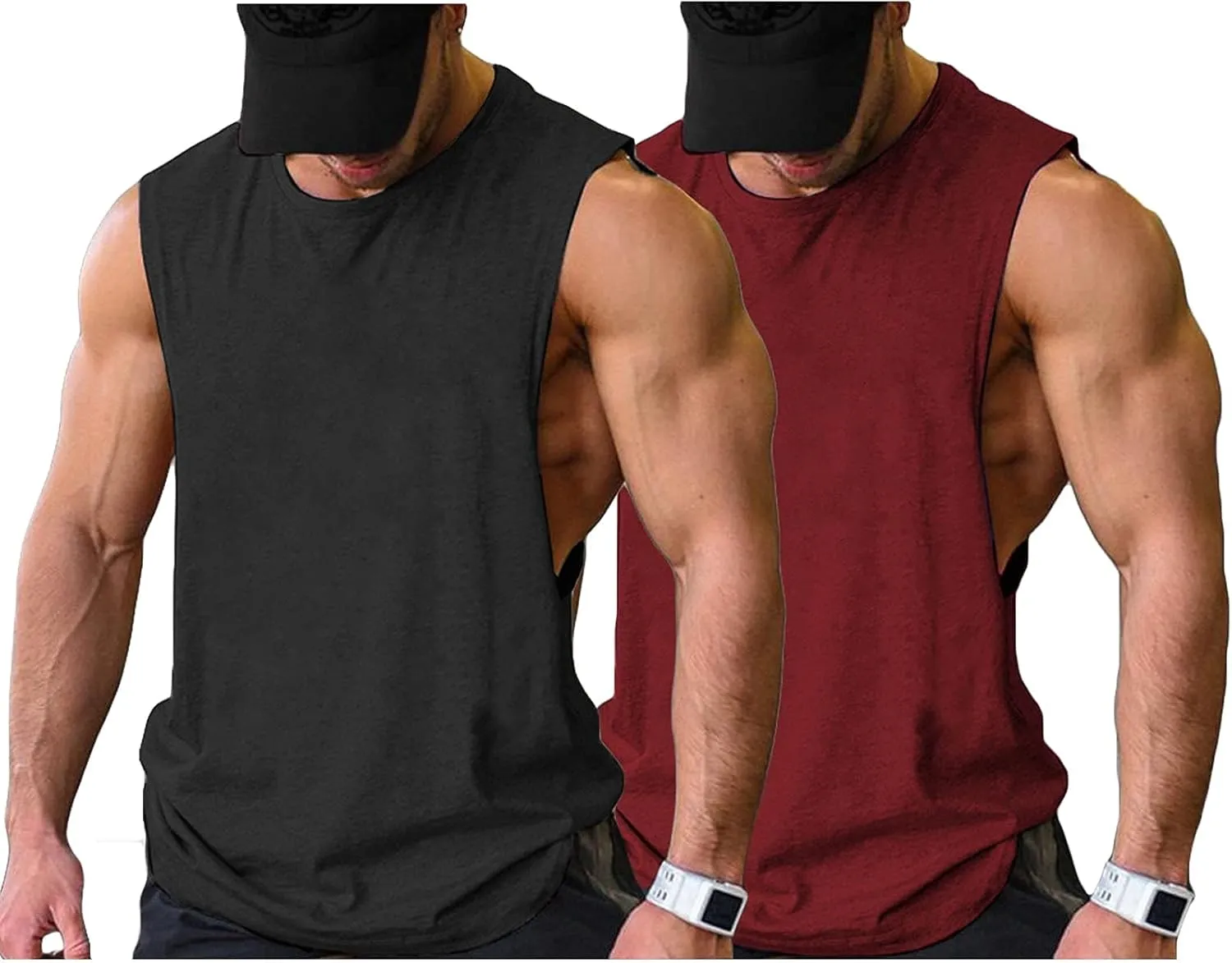 COOFANDY Men Workout Tank Top Gym Bodybuilding Sleeveless Muscle T Shirts Cut Off Shirts