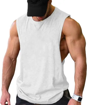 COOFANDY Men Workout Tank Top Gym Bodybuilding Sleeveless Muscle T Shirts Cut Off Shirts