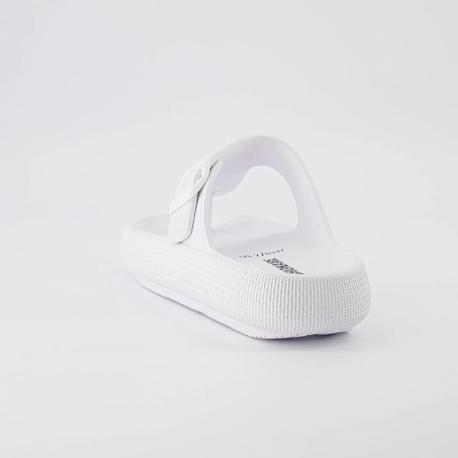 CUSHIONAIRE Women's Flo thong recovery cloud pool slide sandal with  Comfort